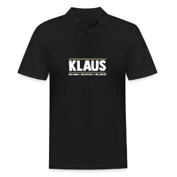 Klaus - Männer Poloshirt - Schwarz - Vorne - Kai (181cm)