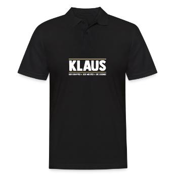 Klaus - Männer Poloshirt - Schwarz - Vorne - Kai (181cm)