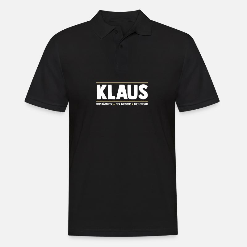 Klaus - Männer Poloshirt - Schwarz