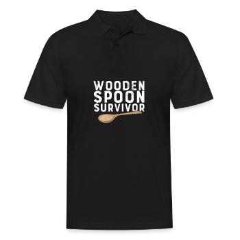 Funny Italian Mom Adulting Wooden Spoon Survivor - Männer Poloshirt - Schwarz - Vorne - Kai (181cm)