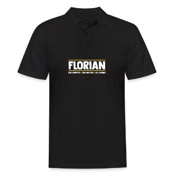 Florian - Men's Polo Shirt - black - Front - Kai (181cm)