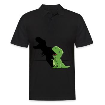 T Rex Shadow TRex With Screaming Shadow - Männer Poloshirt - Schwarz - Vorne - Kai (181cm)
