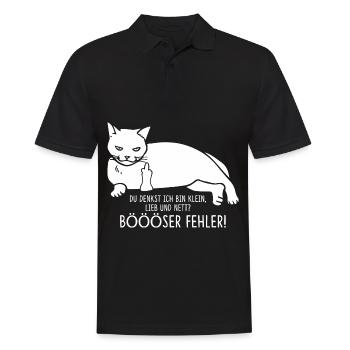 Du Denkst Ich Bin Klein Lieb Nett Böser Fehler - Männer Poloshirt - Schwarz - Vorne - Kai (181cm)