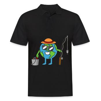 Pêche de la Terre Journée de la Terre Journée de l’environnement De la Terre - Polo Homme - noir - Devant - Kai (181cm)