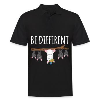 Soyez différent Fledermuas Licorne - Polo Homme - noir - Devant - Kai (181cm)