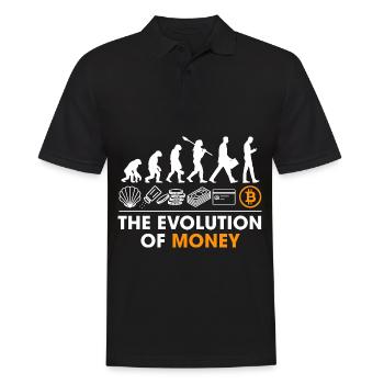 Die Entwicklung des Geldes Krypto BTC Bitcoin - Männer Poloshirt - Schwarz - Vorne - Kai (181cm)