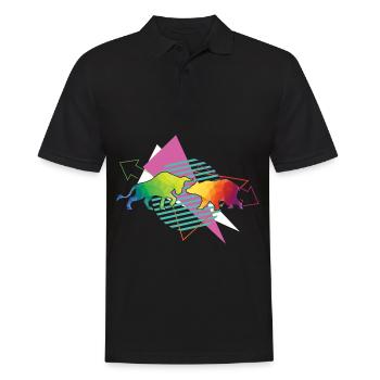 Bull and Bear Stock Exchange - Men's Polo Shirt - black - Front - Kai (181cm)