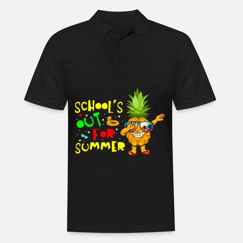 Écoles à l’ananas d’été - Polo Homme - noir
