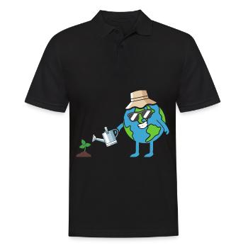 Terre Eaux Arboriculteur Journée de la Terre - Polo Homme - noir - Devant - Kai (181cm)