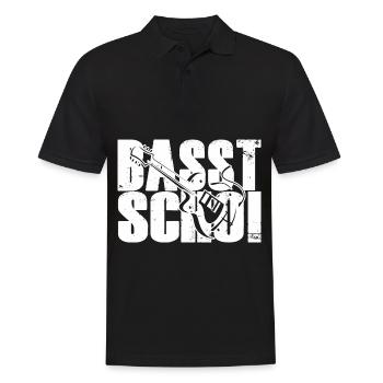 Basst Scho Bass Gitarre Bassist Bassisten - Männer Poloshirt - Schwarz - Vorne - Kai (181cm)