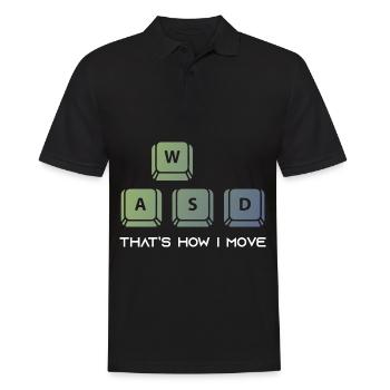 WASD Thats How I Move - Männer Poloshirt - Schwarz - Vorne - Kai (181cm)