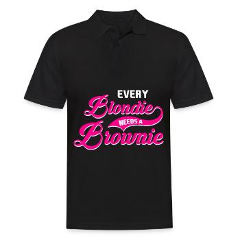 Every Blondie needs a Brownie Tussi Girly Partner - Men's Polo Shirt - black - Front - Kai (181cm)