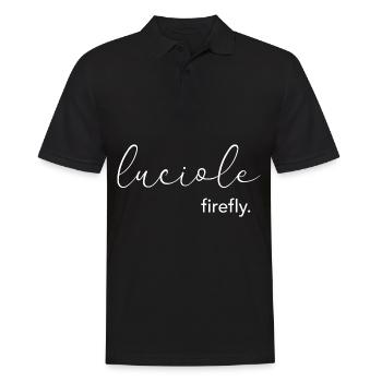 Glühwürmchen - Männer Poloshirt - Schwarz - Vorne - Kai (181cm)