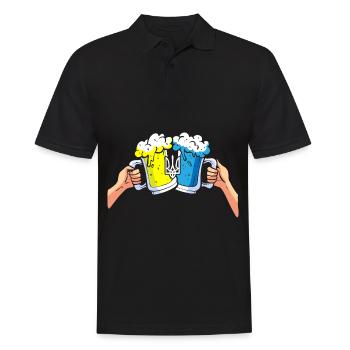Ukraine Beer - Men's Polo Shirt - black - Front - Kai (181cm)