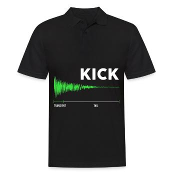 Drum Kick Effet sonore Batterie - Polo Homme - noir - Devant - Kai (181cm)