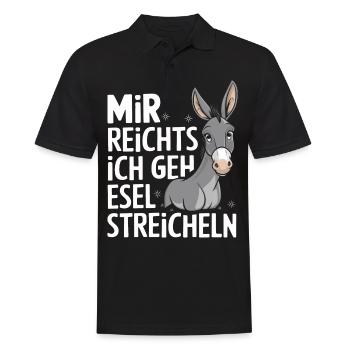 Esel Eselchen Maultier Muli - Männer Poloshirt - Schwarz - Vorne - Kai (181cm)