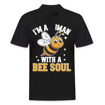 Honigbiene Imker Bienen Biene - Männer Poloshirt - Schwarz - Vorne - Kai (181cm)