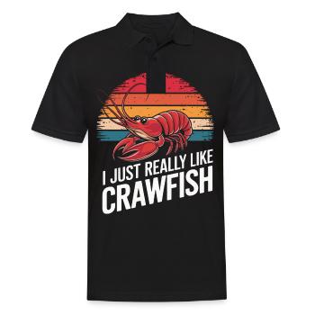 Homards, crabes, crevettes, fruits de mer - Polo Homme - noir - Devant - Kai (181cm)