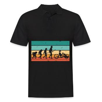 Vintage Evolution Handbike - Männer Poloshirt - Schwarz - Vorne - Kai (181cm)