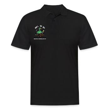 Drôle de flamant rose vert - Polo Homme - noir - Devant - Kai (181cm)