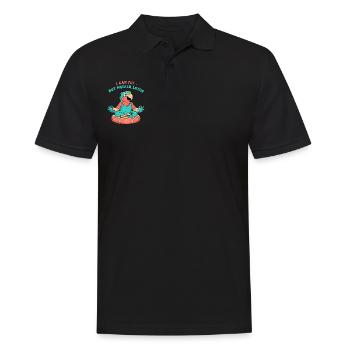 I can fly, but prefer lotus - Men's Polo Shirt - black - Front - Kai (181cm)