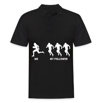 Me My Follower Funny Football Player Football - Men's Polo Shirt - black - Front - Kai (181cm)