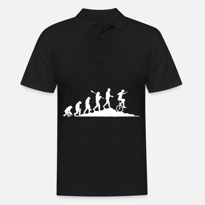 Einrad Evolution - Männer Poloshirt - Schwarz