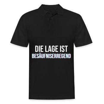 Die Lage ist besäufniserregend Vaporwave Party - Männer Poloshirt - Schwarz - Vorne - Kai (181cm)