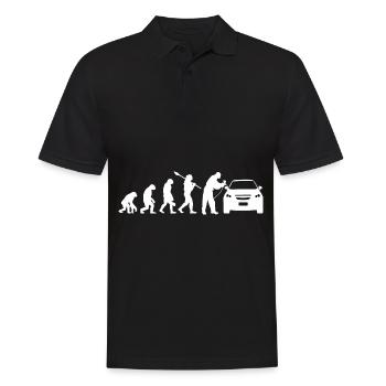 Evolution Lackierer KFZ Fahrzeuglackierer - Männer Poloshirt - Schwarz - Vorne - Kai (181cm)