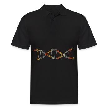 DNA Bicycle - Männer Poloshirt - Schwarz - Vorne - Kai (181cm)