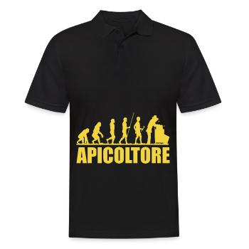 Imker Evolution Bienen Imkerei Honigbiene - Männer Poloshirt - Schwarz - Vorne - Kai (181cm)