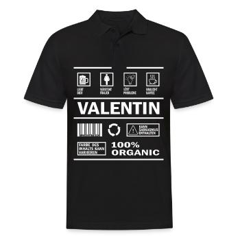 Valentine Valentine's Day Name Sarcasm Humor Funny - Men's Polo Shirt - black - Front - Kai (181cm)
