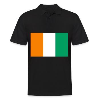 Idée cadeau drapeau Côte d'Ivoire - Polo Homme - noir - Devant - Kai (181cm)
