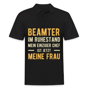 Beamter Spruch Humor - Männer Poloshirt - Schwarz - Vorne - Kai (181cm)