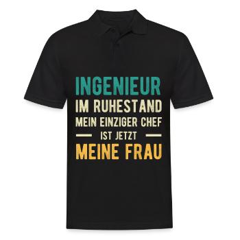 Ingenieur Spruch Witzig Ehepaar - Männer Poloshirt - Schwarz - Vorne - Kai (181cm)