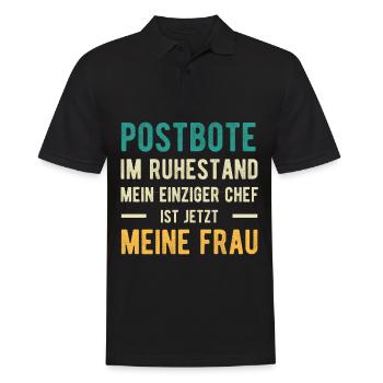 Postbote Spruch Verheiratet - Männer Poloshirt - Schwarz - Vorne - Kai (181cm)
