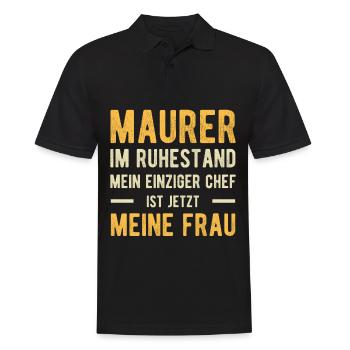 Maurer Witzige Sprüche Ehemann Ehefrau - Männer Poloshirt - Schwarz - Vorne - Kai (181cm)