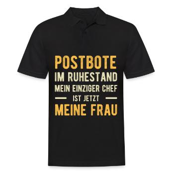 Postbote Spruch Witzig Ehepaar - Männer Poloshirt - Schwarz - Vorne - Kai (181cm)
