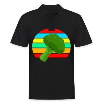 Brokkoli - Männer Poloshirt - Schwarz - Vorne - Kai (181cm)