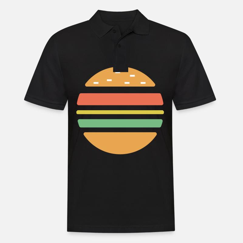 Cheeseburger Sunset - Männer Poloshirt - Schwarz