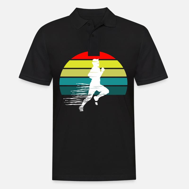 Ongoing Athletic Man Sunset - Men's Polo Shirt - black