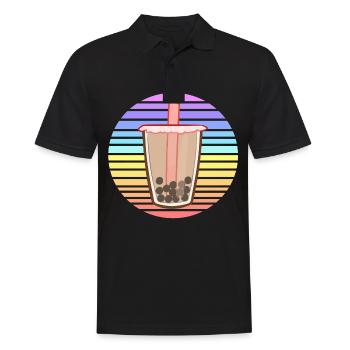 Bubble Tea Sunset - Polo Homme - noir - Devant - Kai (181cm)