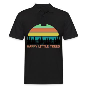 Happy little Trees Sunset - Polo Homme - noir - Devant - Kai (181cm)
