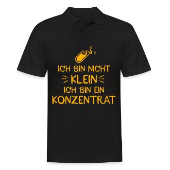 Ich bin nicht klein ich bin ein Konzentrat - Männer Poloshirt - Schwarz - Vorne - Kai (181cm)
