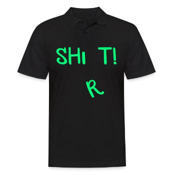 Shit Shirt! - Men's Polo Shirt - black - Front - Kai (181cm)