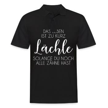 Das Leben ist zu kurz - Männer Poloshirt - Schwarz - Vorne - Kai (181cm)
