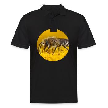 Honigbiene Bienen Fotografie - Männer Poloshirt - Schwarz - Vorne - Kai (181cm)