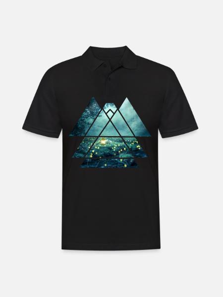 Abstract Forest Art - Men's Polo Shirt - black