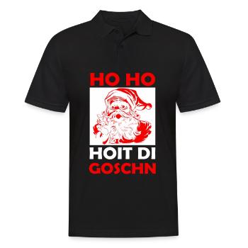 Ho Ho Ho Hoit di Goschn - Männer Poloshirt - Schwarz - Vorne - Kai (181cm)