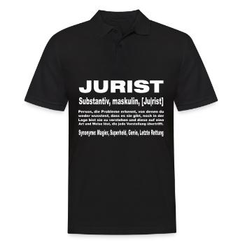Definition Jurist - Männer Poloshirt - Schwarz - Vorne - Kai (181cm)